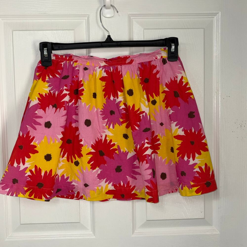 Mini Boden Floral Pocket Skater Skirt- Bright Daisy Print Cotton 9-10Y